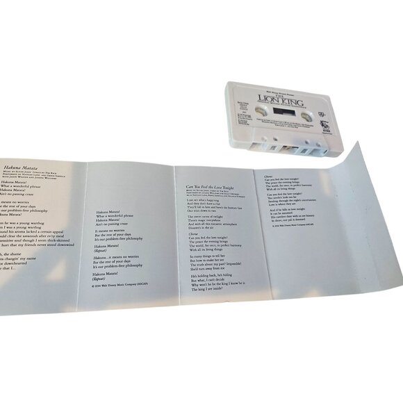 Disney The Lion King Original Motion Picture Soundtrack Cassette Tape 1994 Vtg - Picture 11 of 11